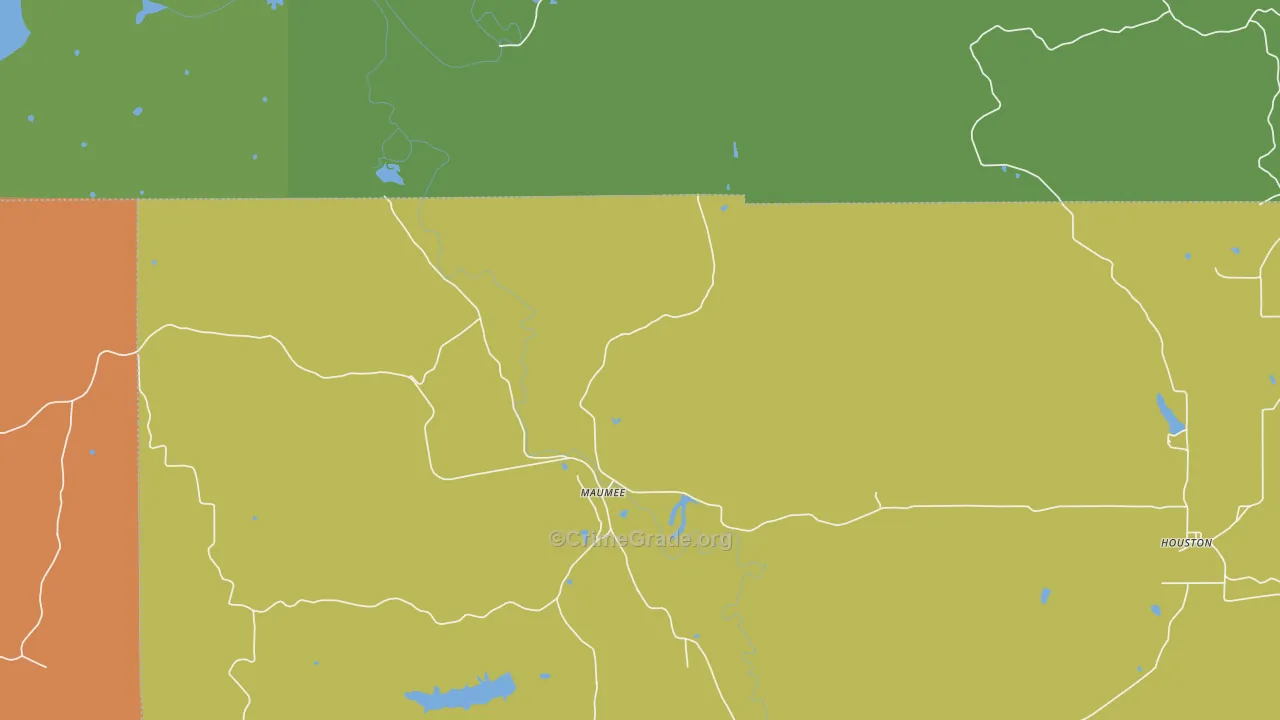 Elkinsville, IN Map of Burglary Rates