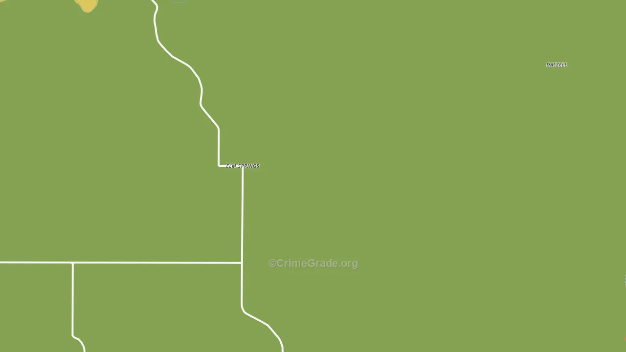 Elm Springs, SD Map of Burglary Rates