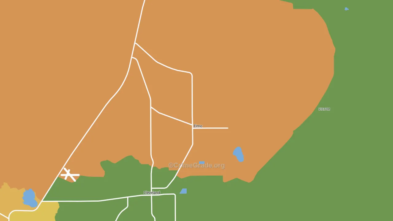 Elmo, UT Map of Burglary Rates