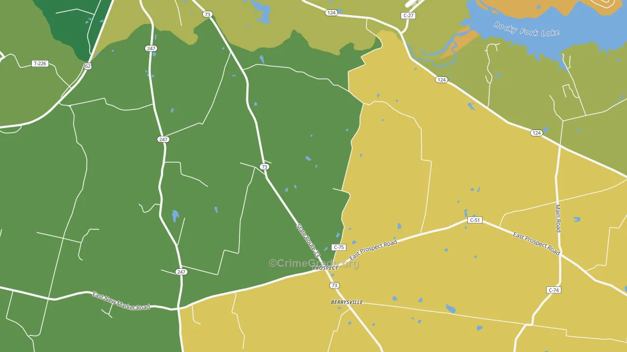 Elmville, OH Map of Burglary Rates