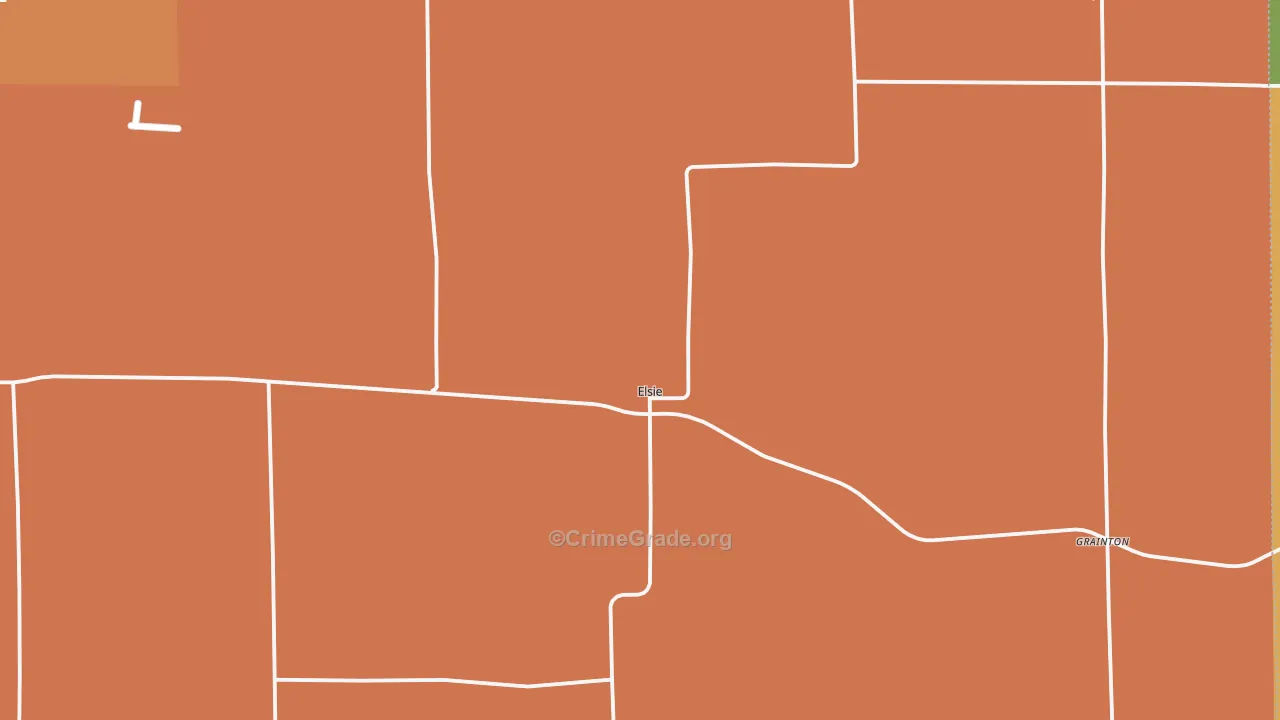 Elsie, NE Map of Burglary Rates