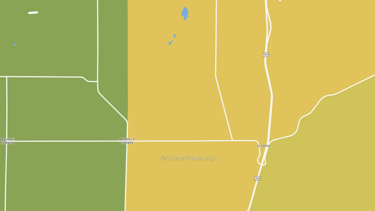 Eltopia, WA Map of Burglary Rates