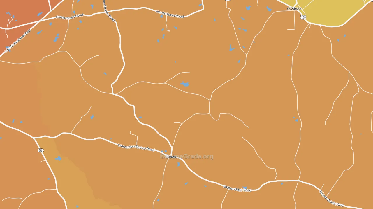 Embro, NC Map of Burglary Rates
