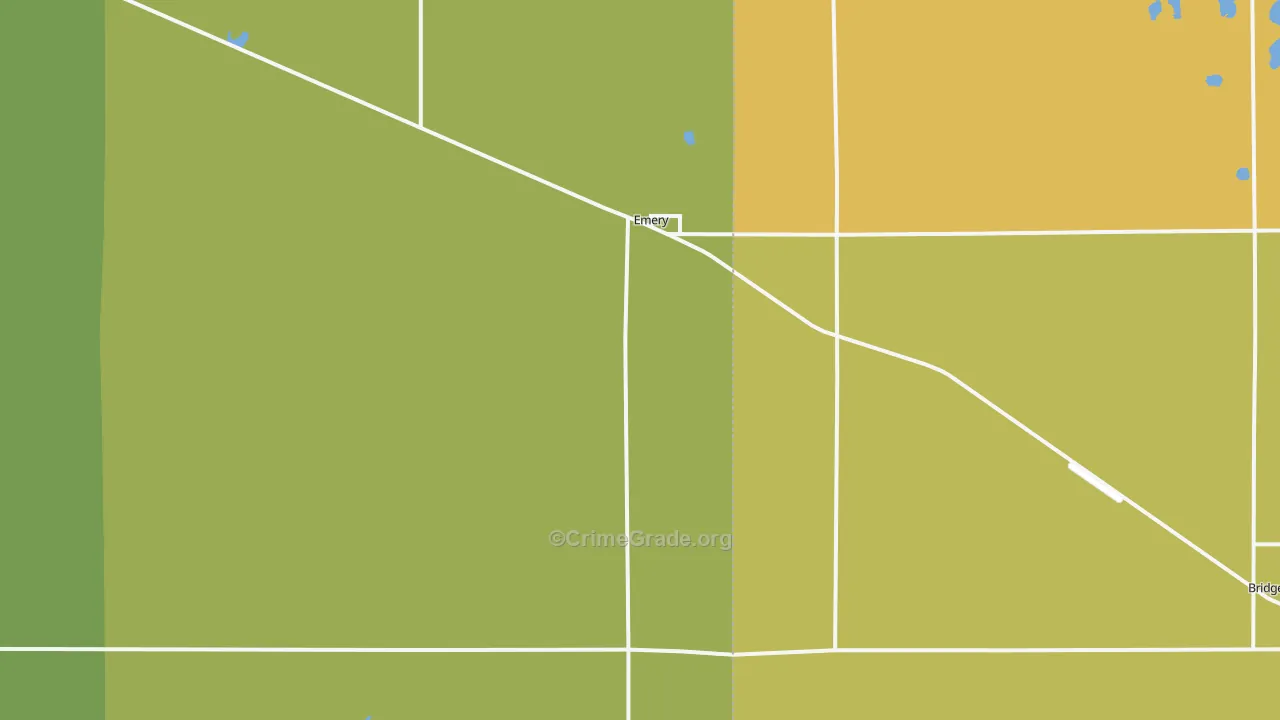 Emery, SD Map of Burglary Rates