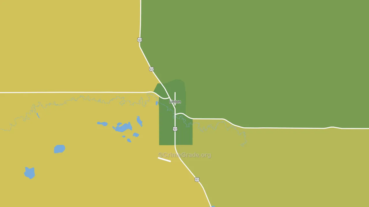 Emmons County, ND Map of Burglary Rates