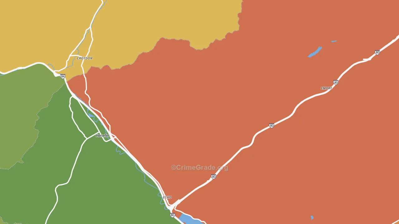 Emory, UT Map of Burglary Rates