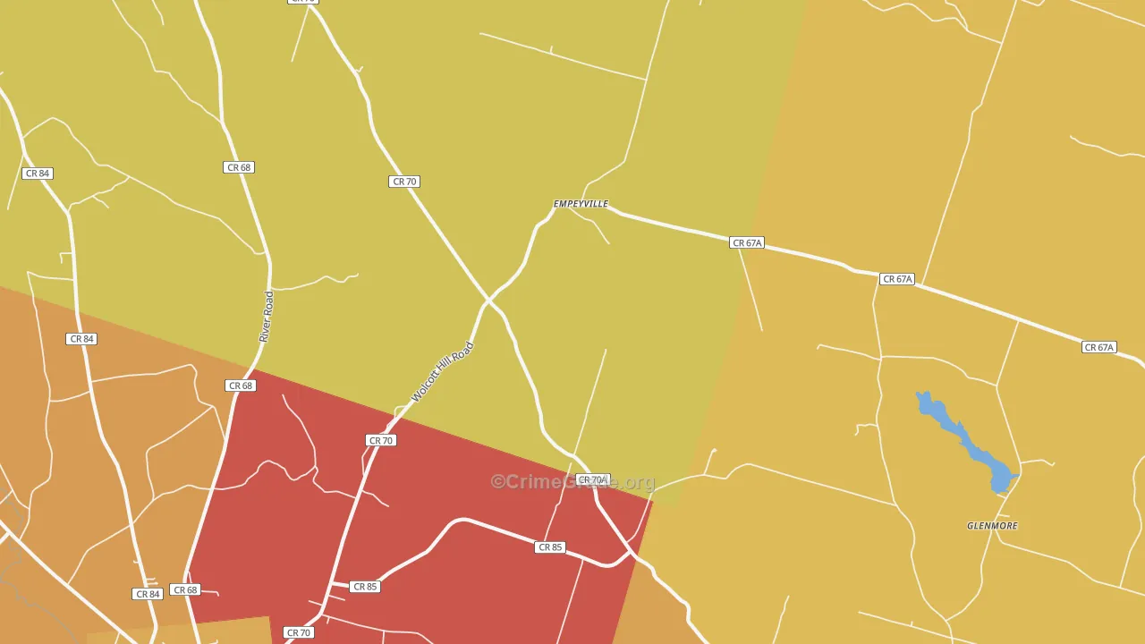 Empeyville, NY Map of Burglary Rates