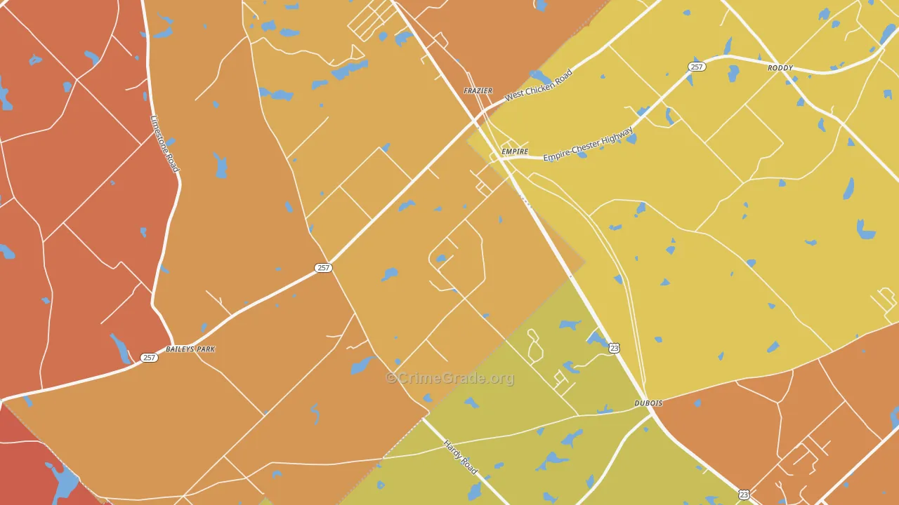 Empire, GA Map of Burglary Rates