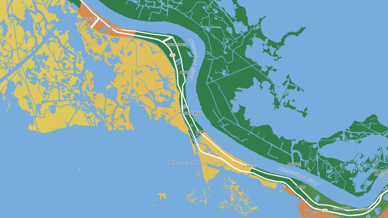 Empire, LA Map of Burglary Rates