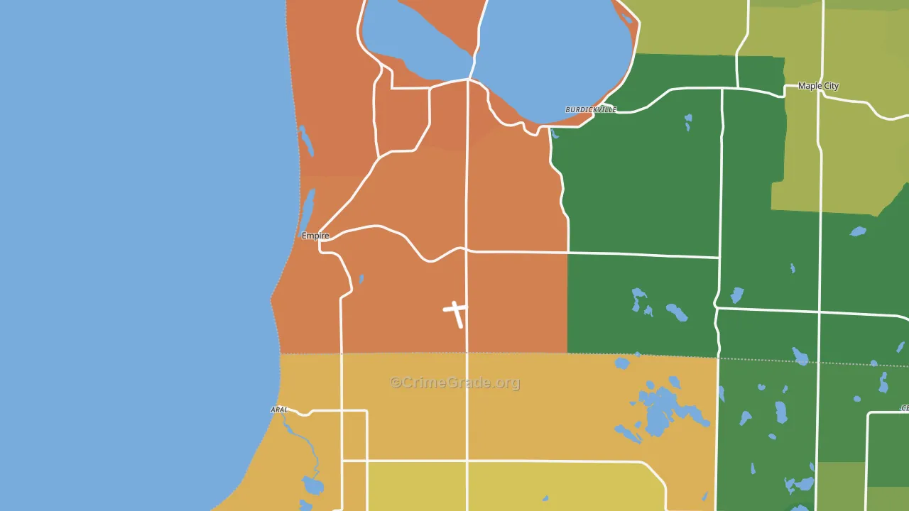 Empire, MI Map of Burglary Rates