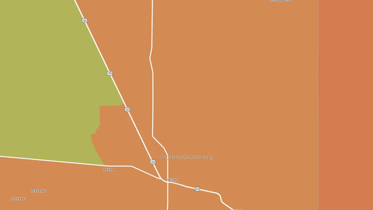 Encino, NM Map of Burglary Rates
