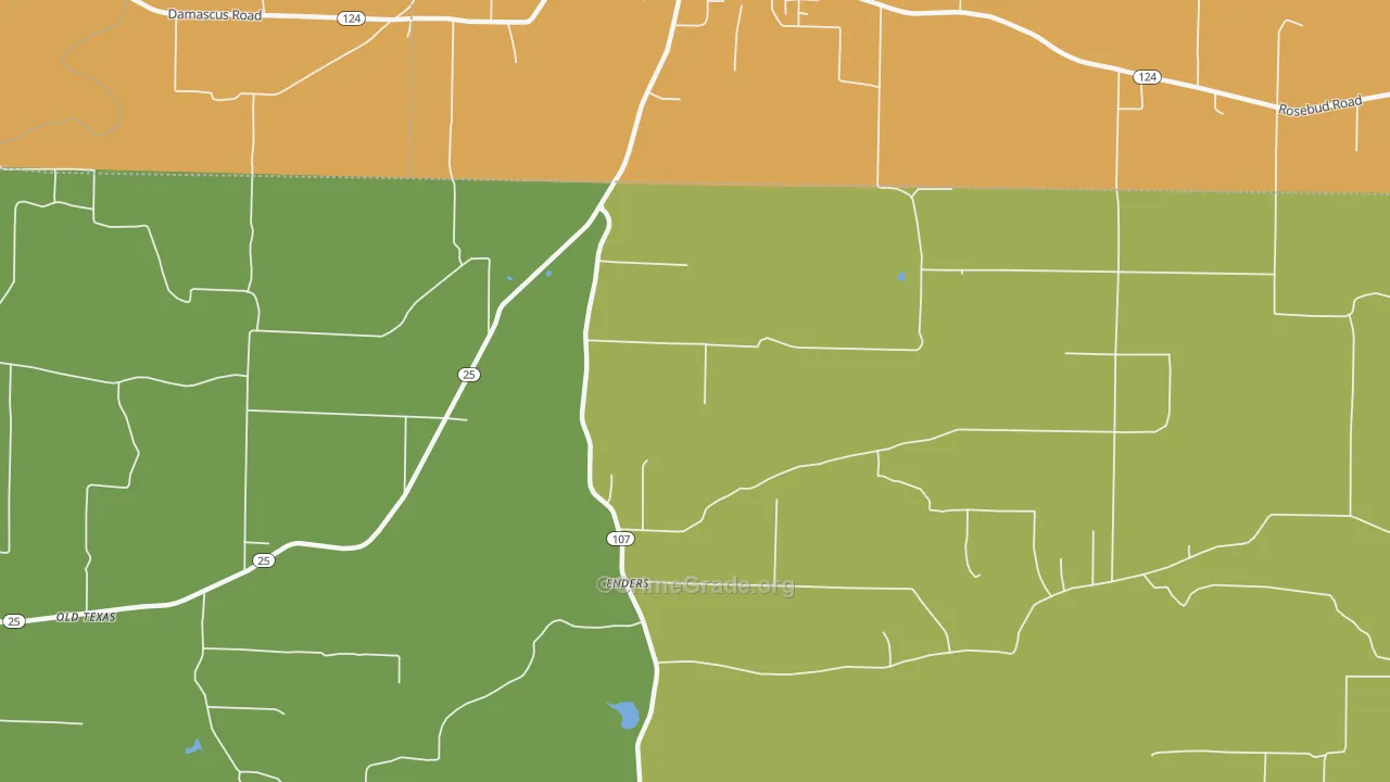Enders, AR Map of Burglary Rates