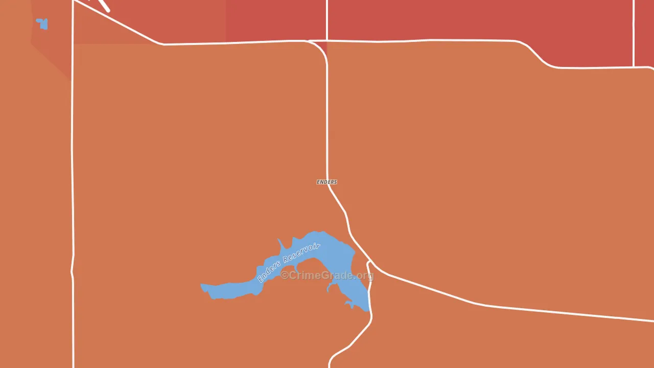 Enders, NE Map of Burglary Rates