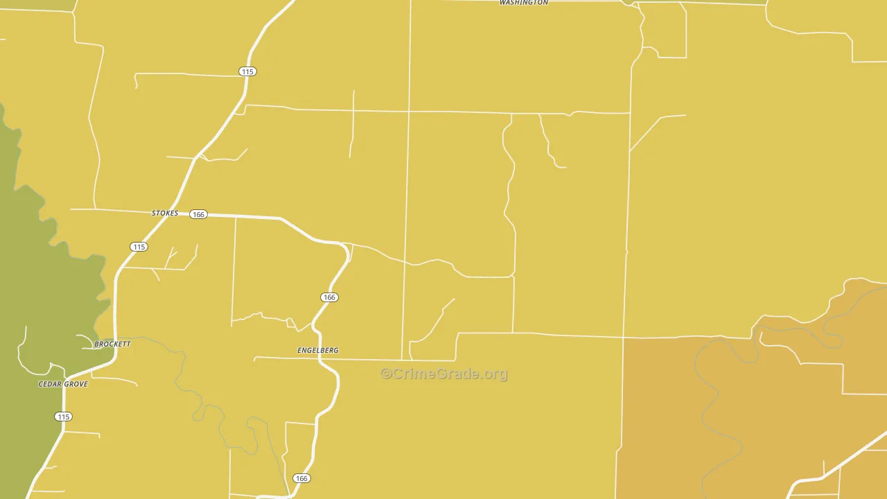 Engelberg, AR Map of Burglary Rates