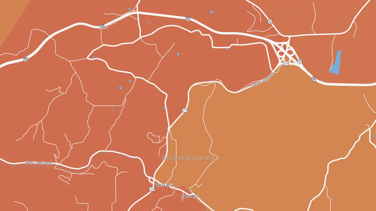 Engle Mill, MD Map of Burglary Rates