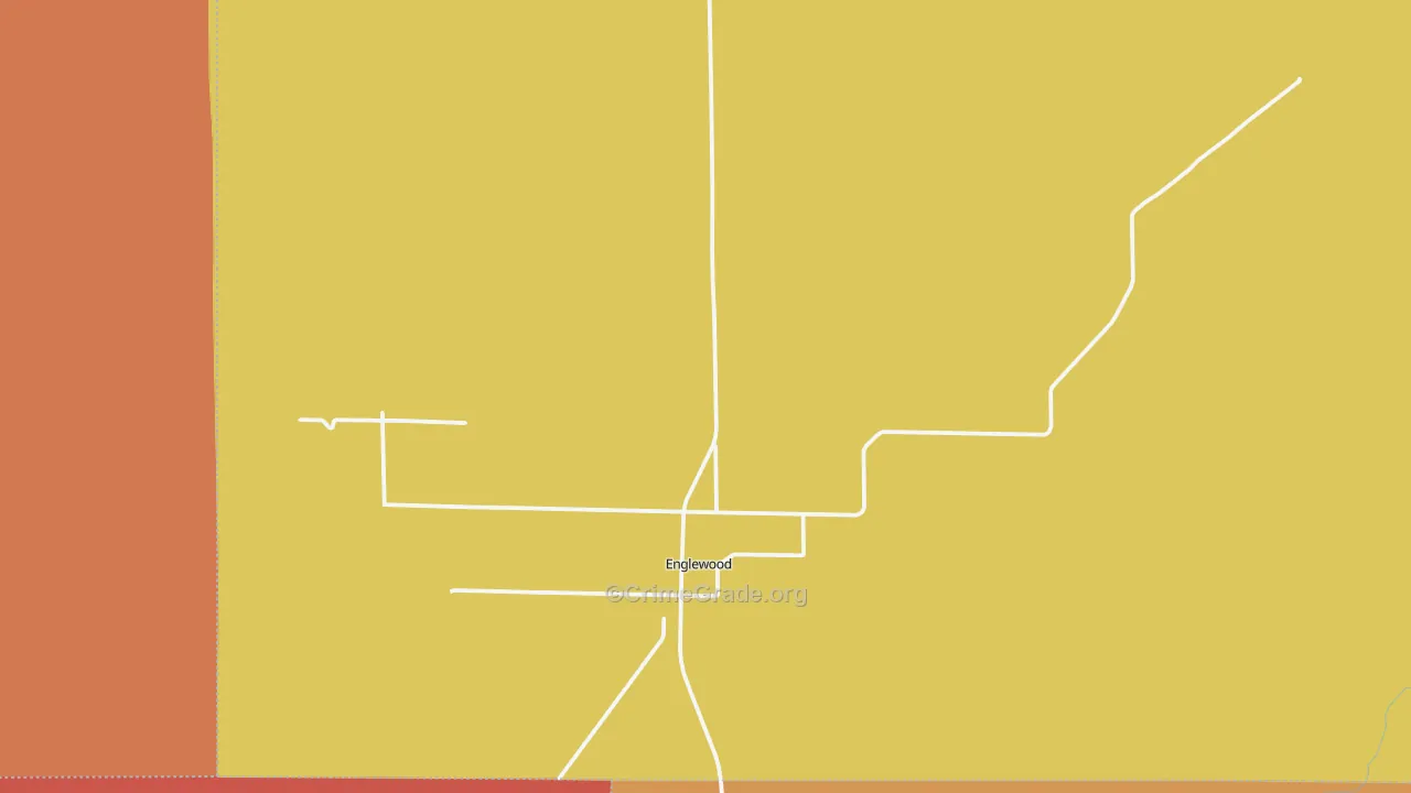 Englewood, KS Map of Burglary Rates