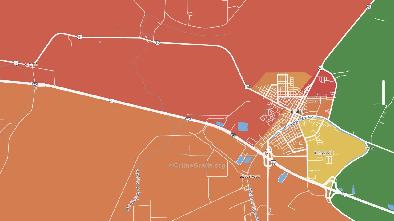Englewood, LA Map of Burglary Rates