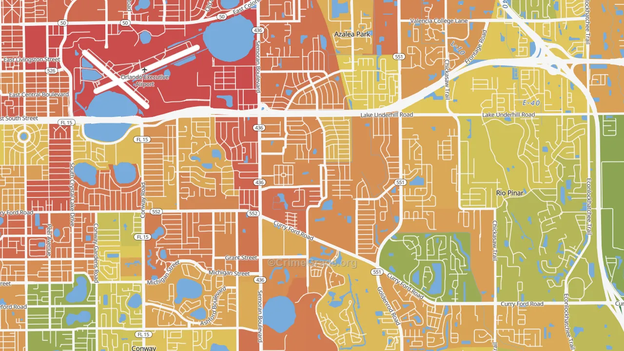 Englewood Park, Orlando, FL Map of Burglary Rates