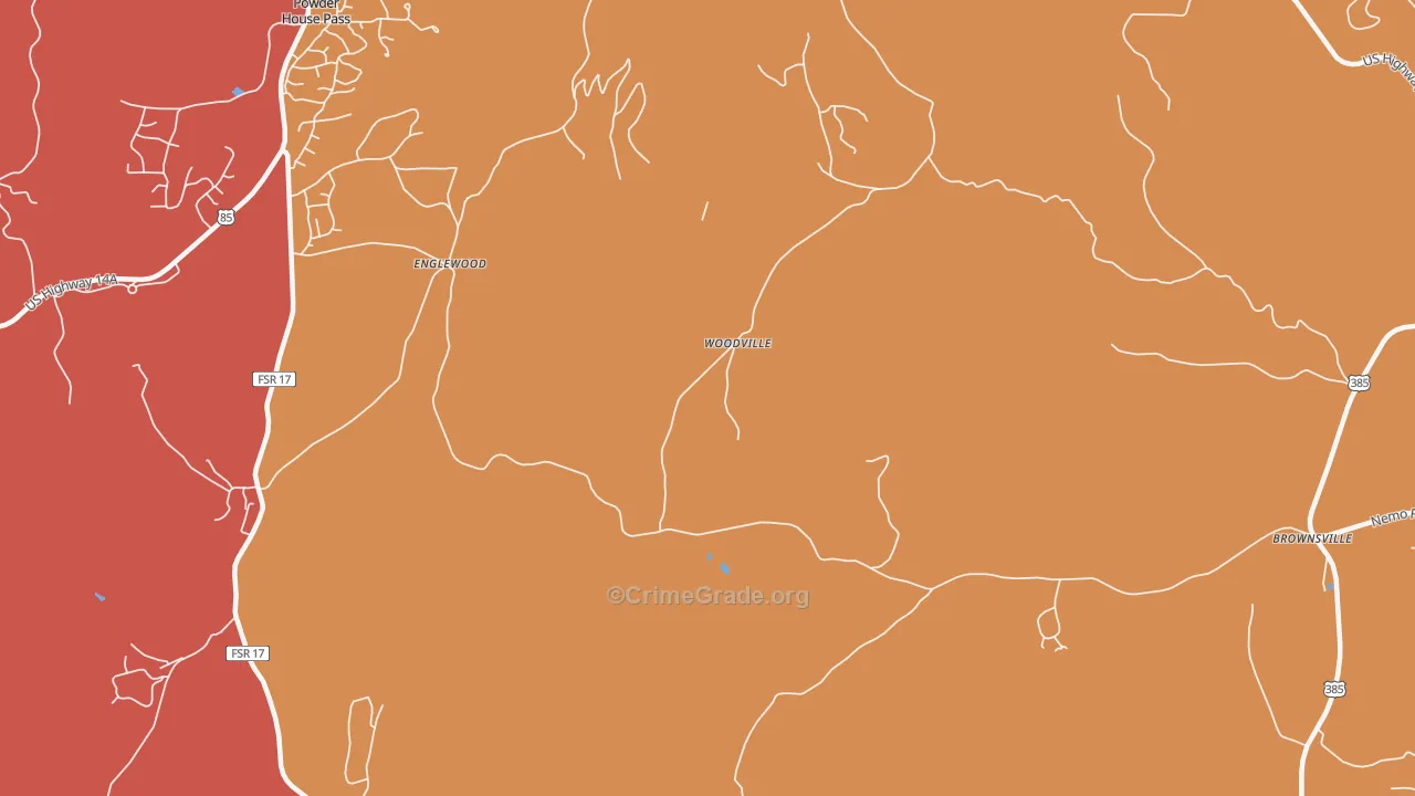 Englewood, SD Map of Burglary Rates