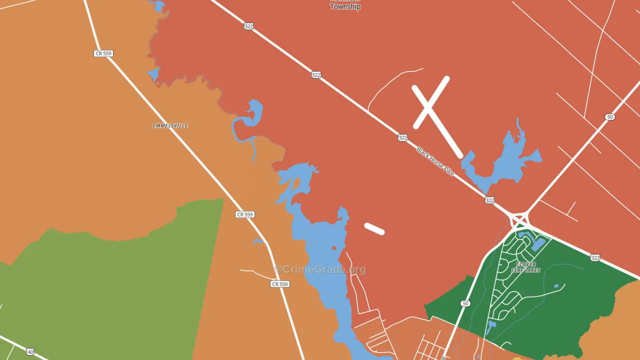 English Creek, NJ Map of Burglary Rates