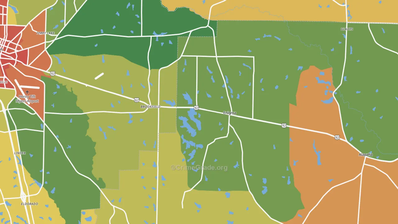 Enigma, GA Map of Burglary Rates