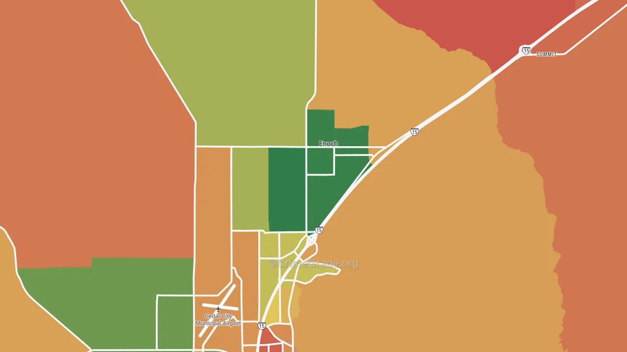 Enoch, UT Map of Burglary Rates