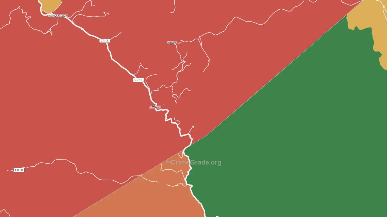Enoch, WV Map of Burglary Rates