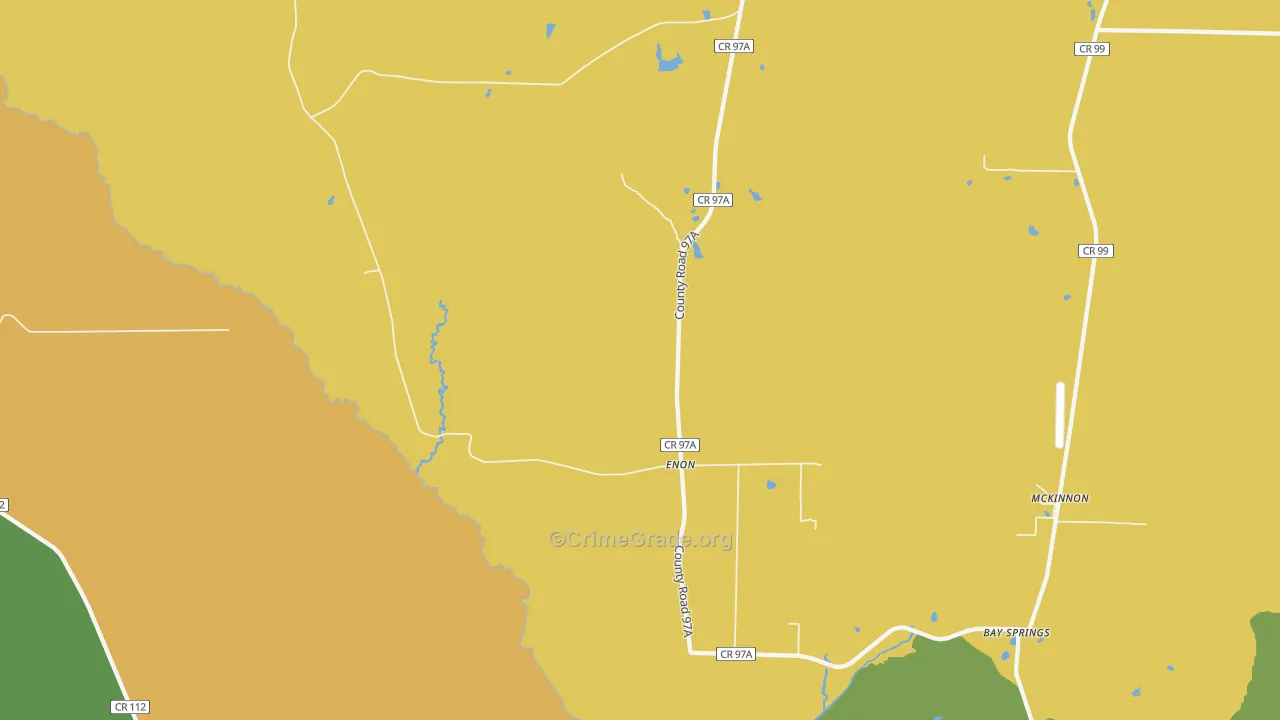 Enon, FL Map of Burglary Rates