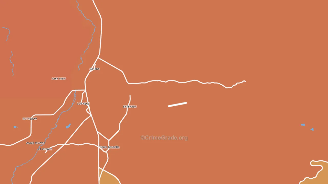 Ensenada, NM Map of Burglary Rates