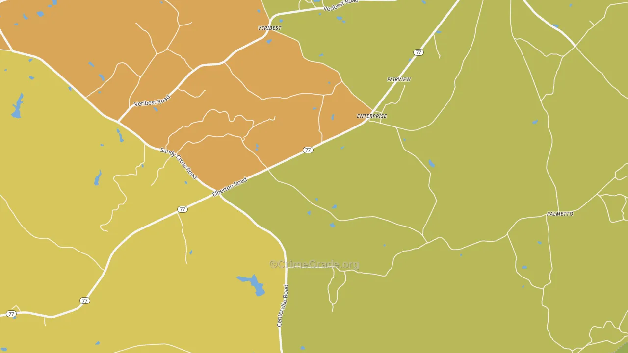 Enterprise, GA Map of Burglary Rates