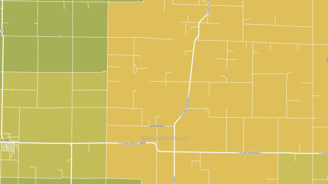 Enterprise, IL Map of Burglary Rates
