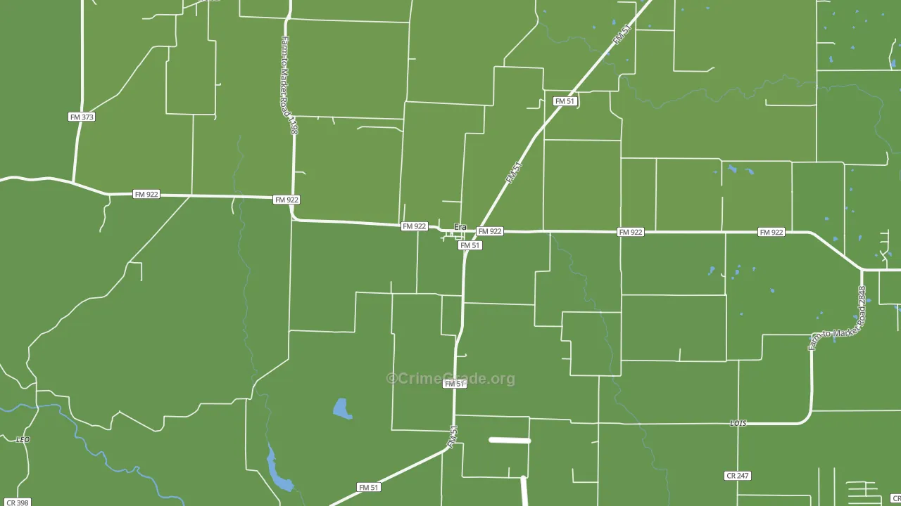 Era, TX Map of Burglary Rates