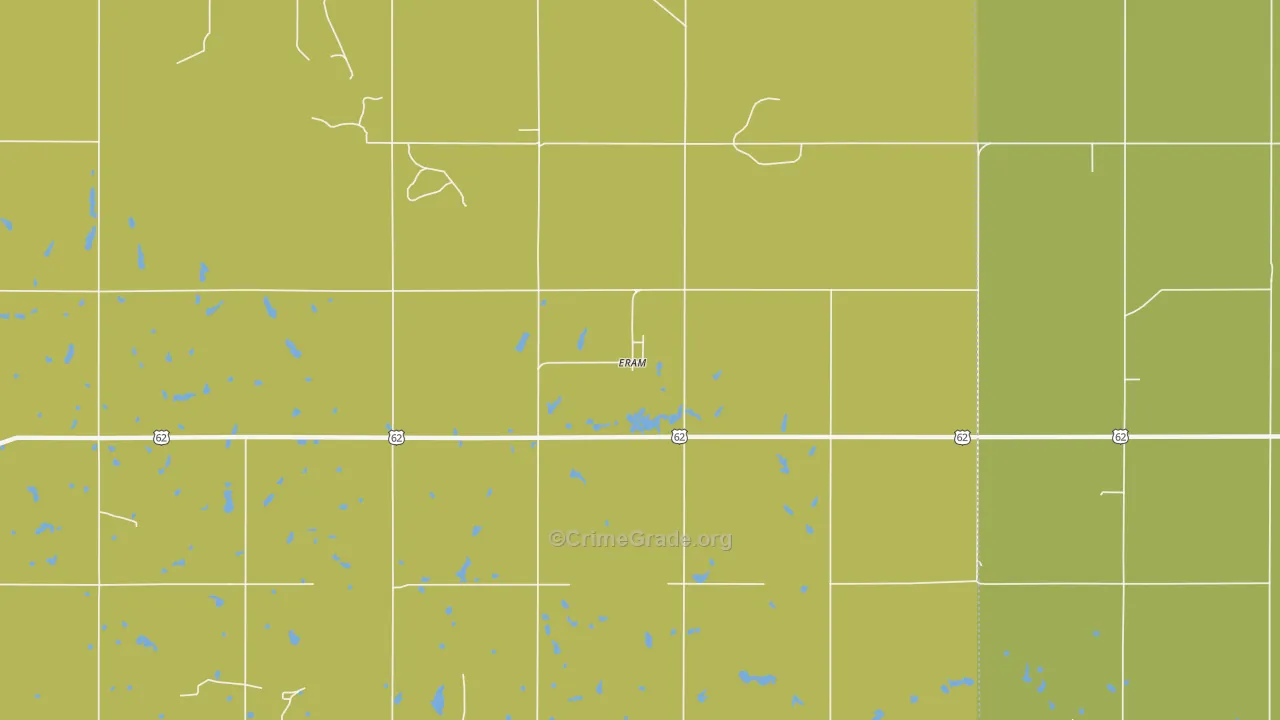 Eram, OK Map of Burglary Rates