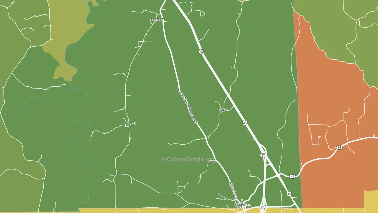 Eret, MS Map of Burglary Rates