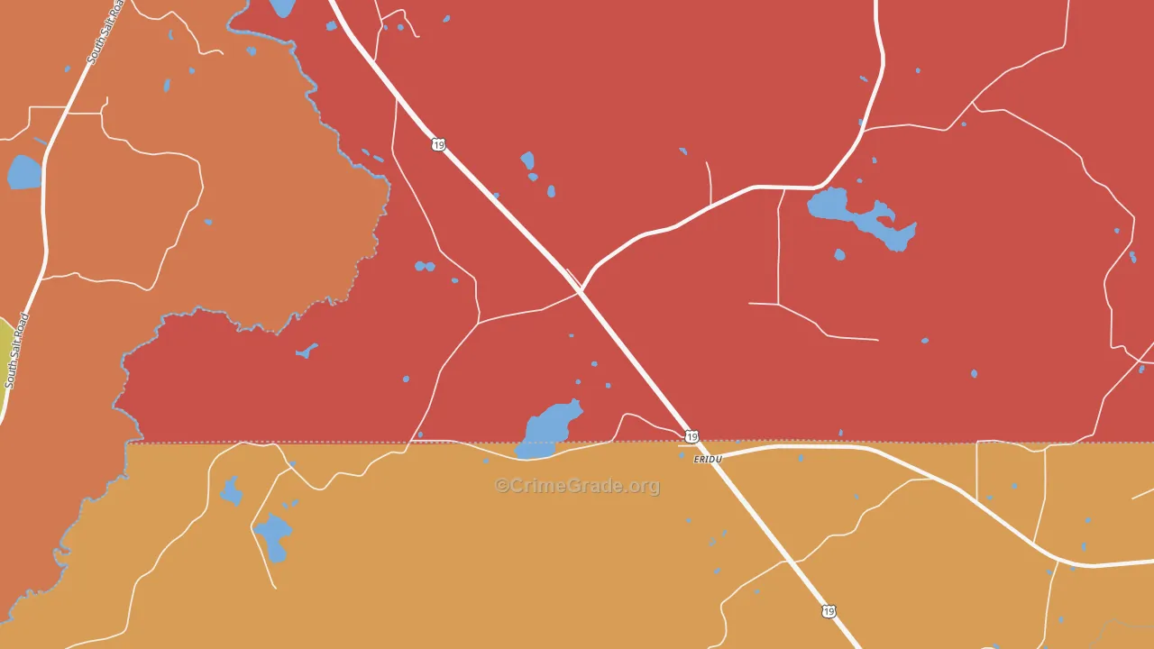Eridu, FL Map of Burglary Rates