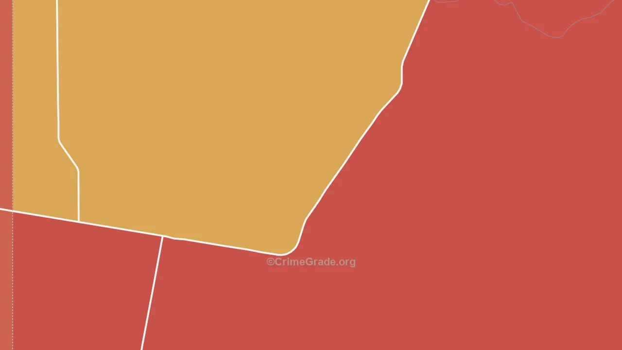 Escobas, TX Map of Burglary Rates