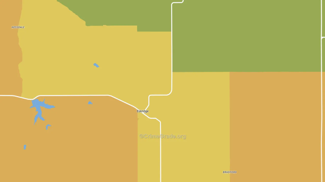 Eskridge, KS Map of Burglary Rates