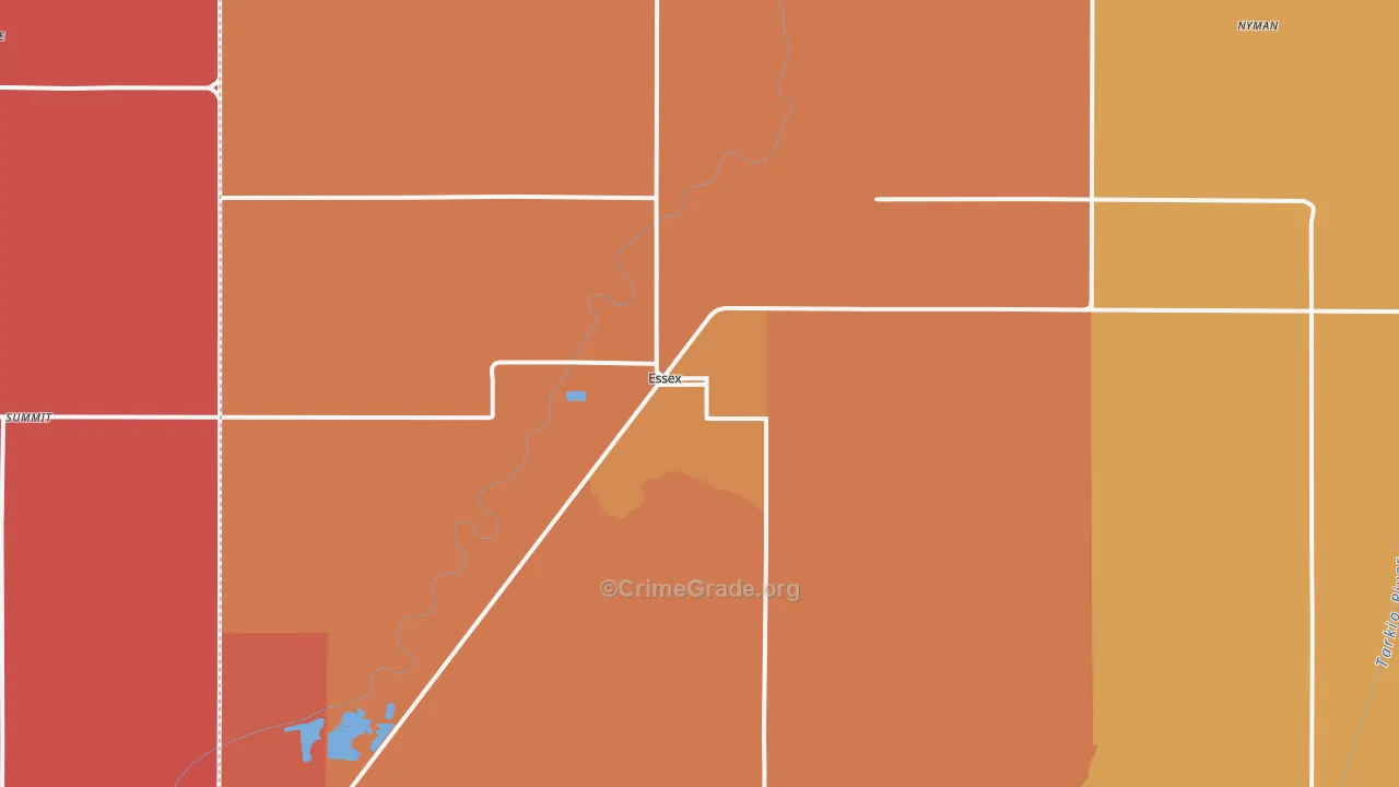 Essex, IA Map of Burglary Rates