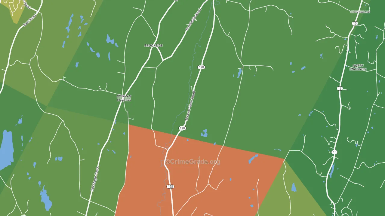 Essex Junction, VT Map of Burglary Rates