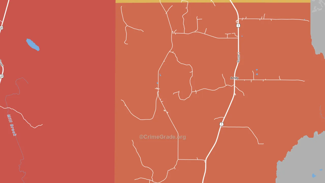 Estabrook Settlement, ME Map of Burglary Rates