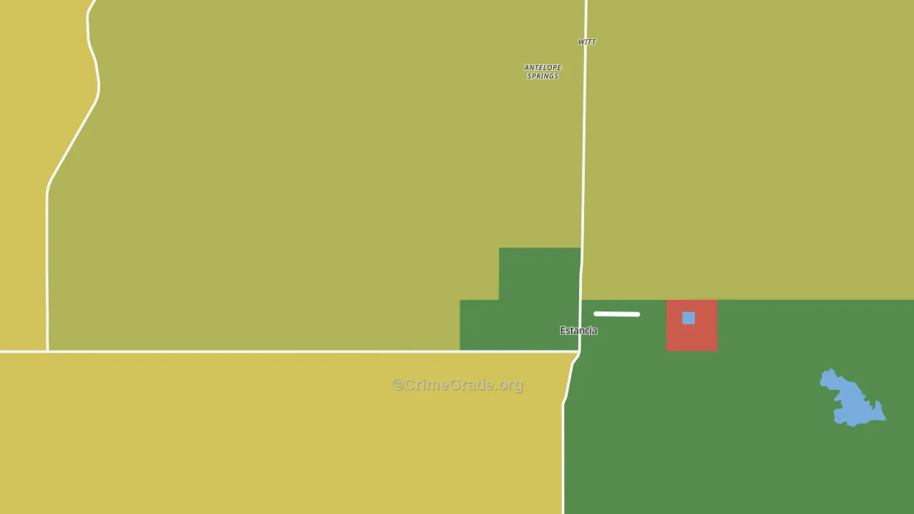 Estancia, NM Map of Burglary Rates