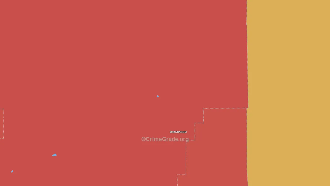 Esterbrook, WY Map of Burglary Rates