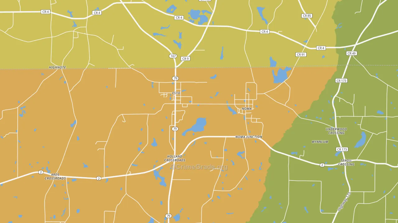 Esto, FL Map of Burglary Rates