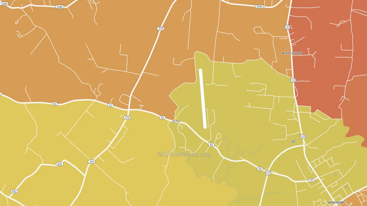 Esto, KY Map of Burglary Rates