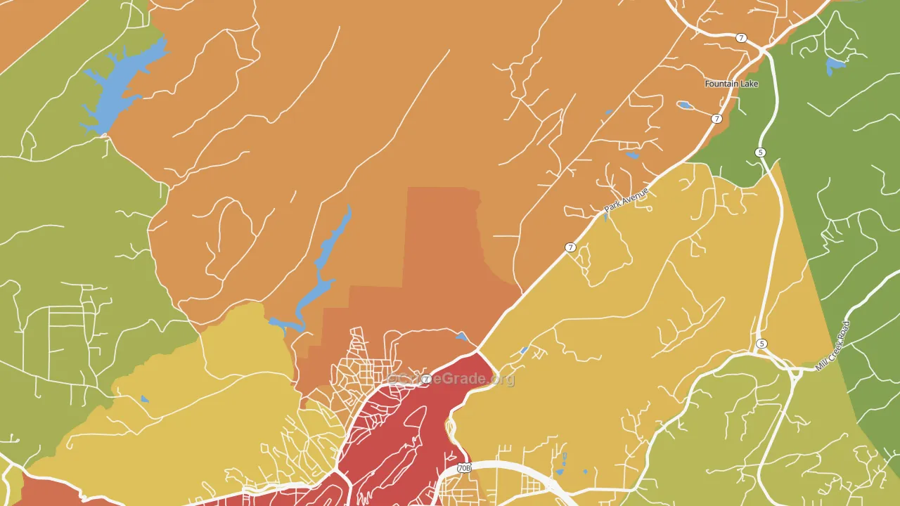 Euclid Heights, AR Map of Burglary Rates