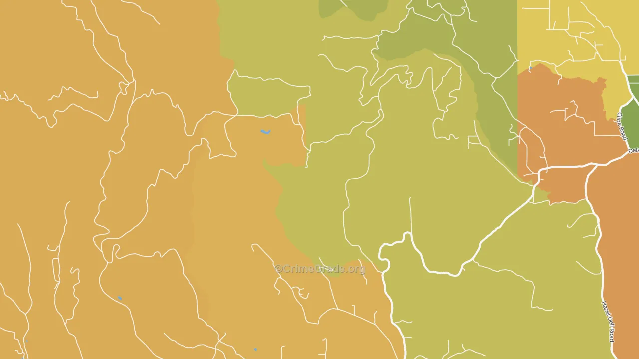 Eufaula Heights, WA Map of Burglary Rates