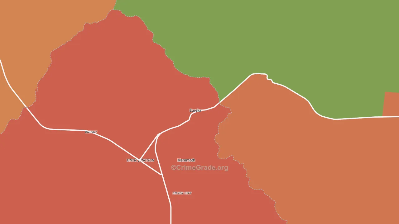 Eureka, UT Map of Burglary Rates