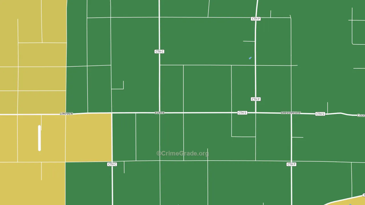 Euren, WI Map of Burglary Rates