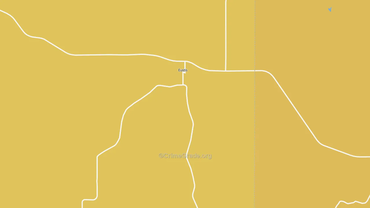Eustis, NE Map of Burglary Rates