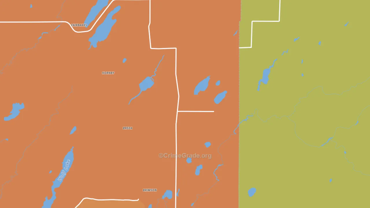 Fairbanks, MN Map of Burglary Rates